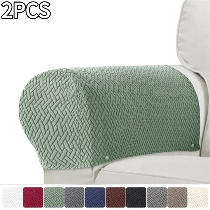 Ensemble de 2 housses de bras de fauteuil et de canapé Armluxe | Tissu jacquard | Protection contre la poussière et la saleté | Antidérapant et lavable