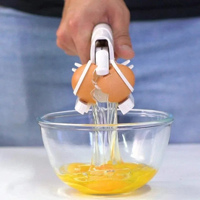 Eggacto Ouvre-œufs en Acier Inoxydable | Pour œufs crus & cuits | Propre & précis | 21,5 x 7,5 x 5,3 cm