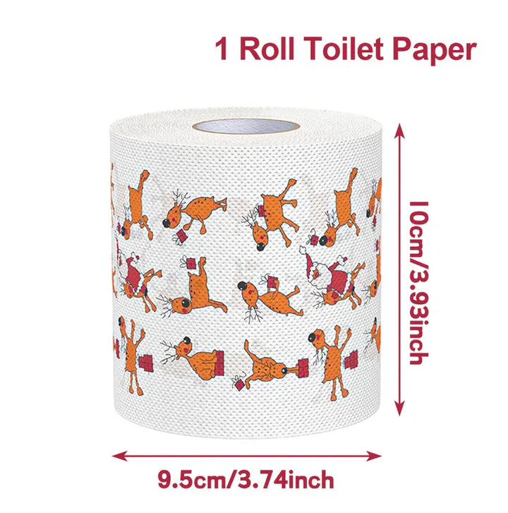 Papier toilette de Noël FestivaRoll | Papier à motif amusant | Bonne année 2026 | Décoration & fournitures de fête