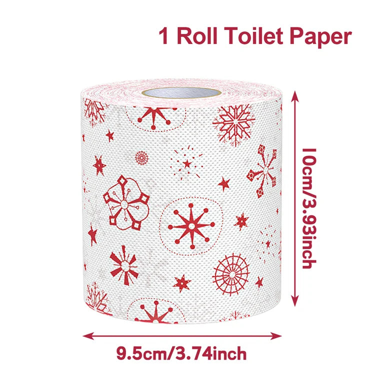 Papier toilette de Noël FestivaRoll | Papier à motif amusant | Bonne année 2026 | Décoration & fournitures de fête