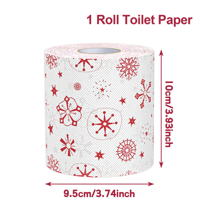 Papier toilette de Noël FestivaRoll | Papier à motif amusant | Bonne année 2026 | Décoration & fournitures de fête