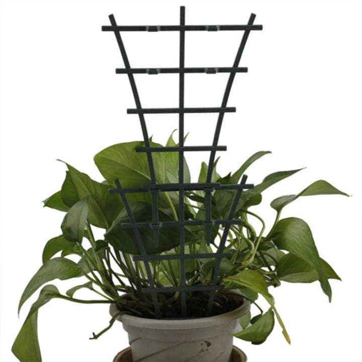 Vertura Support de Plantes 2 pièces | Aide à l'escalade pour pots de fleurs & légumes | Empilable & Résistant aux intempéries | Vert