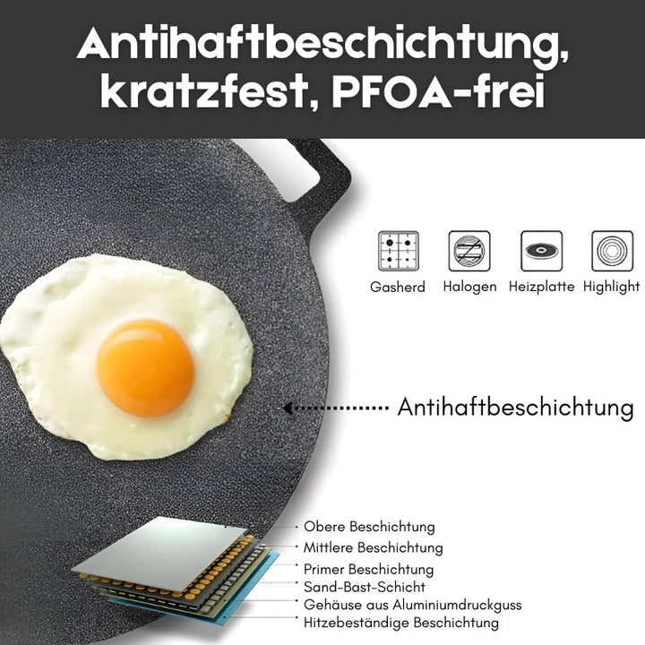 EasyCook - Poêle à griller antiadhésive coréenne durable
