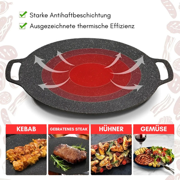 EasyCook - Poêle à griller antiadhésive coréenne durable
