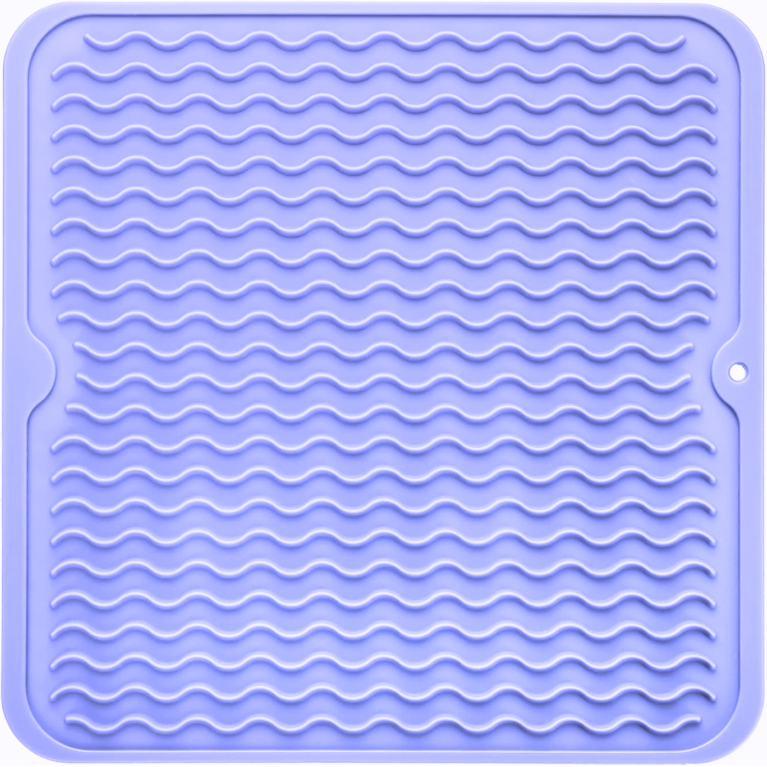 KÜCHENWELLA Tapis de Cuisine en Silicone | Résistant à la Chaleur & Antidérapant | Tapis d'égouttage, Insert de Réfrigérateur & de Tiroir | Sans BPA & Facile à Nettoyer