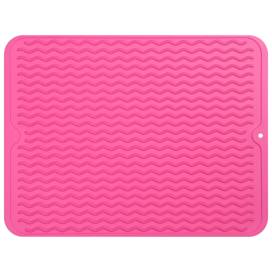 KÜCHENWELLA Tapis de Cuisine en Silicone | Résistant à la Chaleur & Antidérapant | Tapis d'égouttage, Insert de Réfrigérateur & de Tiroir | Sans BPA & Facile à Nettoyer