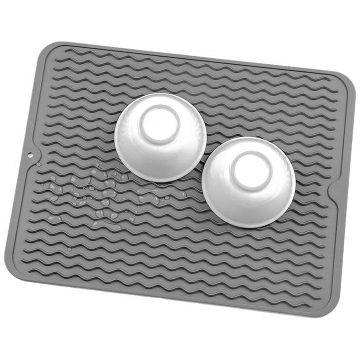 KÜCHENWELLA Tapis de Cuisine en Silicone | Résistant à la Chaleur & Antidérapant | Tapis d'égouttage, Insert de Réfrigérateur & de Tiroir | Sans BPA & Facile à Nettoyer