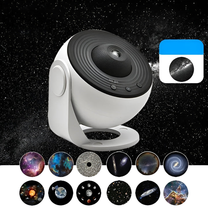 Projecteur Galaxie StellaNova | 13-en-1 Ciel Étoilé | Rotation à 360° & Minuteur | Lampe de Nuit LED