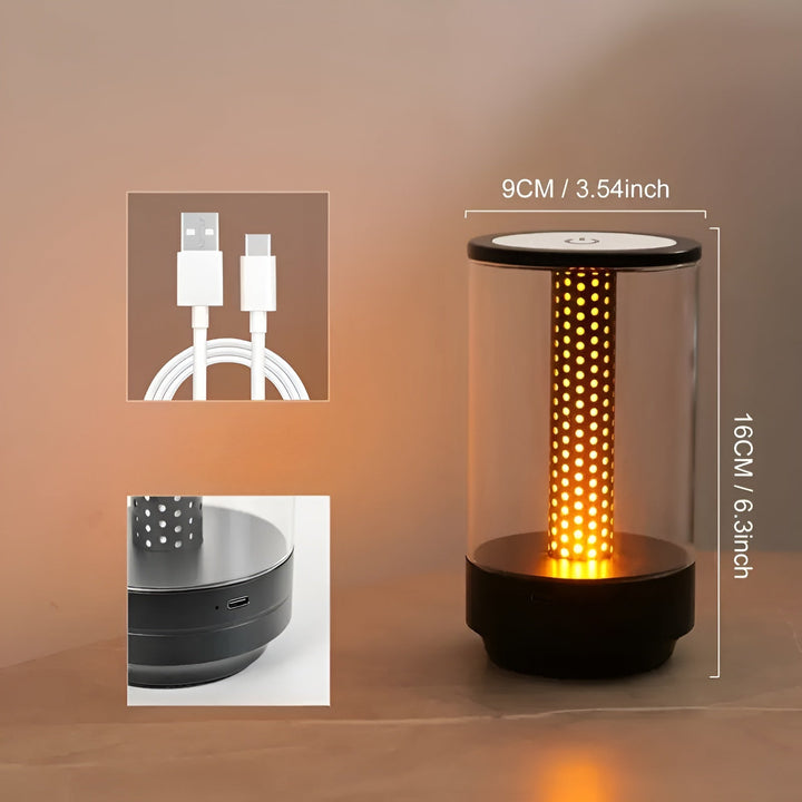 Lampe de table LED LumiHex | 3 modes de lumière & contrôle tactile | Modulaire & rechargeable | Noir/Gris/Or/Orange