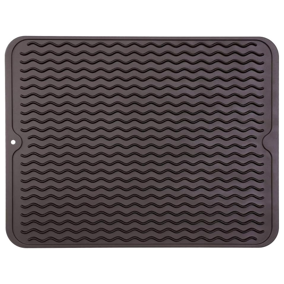 KÜCHENWELLA Tapis de Cuisine en Silicone | Résistant à la Chaleur & Antidérapant | Tapis d'égouttage, Insert de Réfrigérateur & de Tiroir | Sans BPA & Facile à Nettoyer