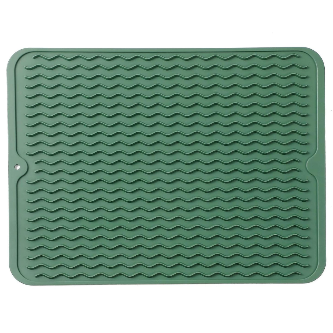 KÜCHENWELLA Tapis de Cuisine en Silicone | Résistant à la Chaleur & Antidérapant | Tapis d'égouttage, Insert de Réfrigérateur & de Tiroir | Sans BPA & Facile à Nettoyer