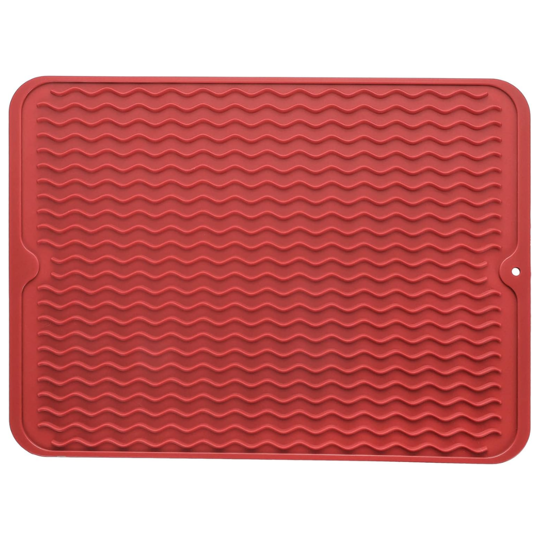 KÜCHENWELLA Tapis de Cuisine en Silicone | Résistant à la Chaleur & Antidérapant | Tapis d'égouttage, Insert de Réfrigérateur & de Tiroir | Sans BPA & Facile à Nettoyer