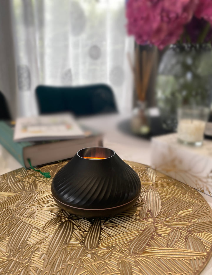 Diffuseur d'arômes LumiFlare | Effet de flamme & brouillard apaisant | 130 ml | Pour détente et ambiance agréable