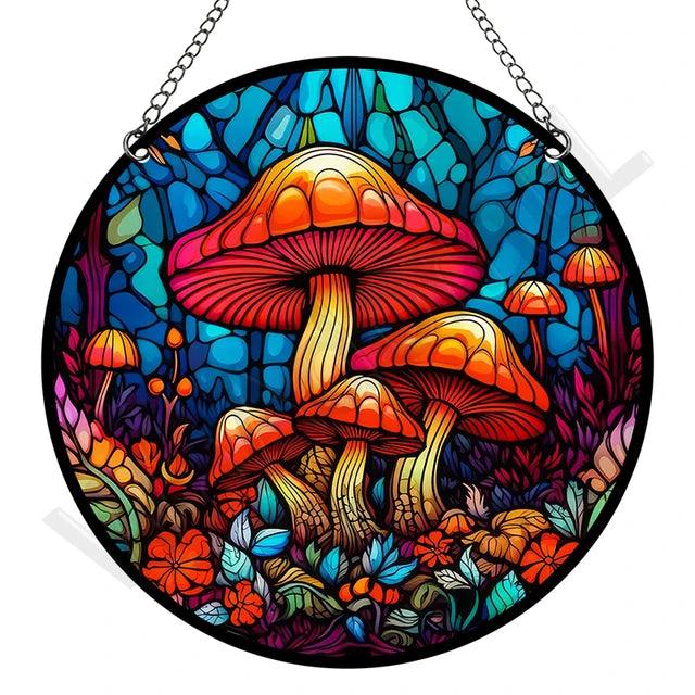 VitraLume Retro Attrape-Soleil | Rond | Acrylique Style Pastorale | 15 x 15 cm