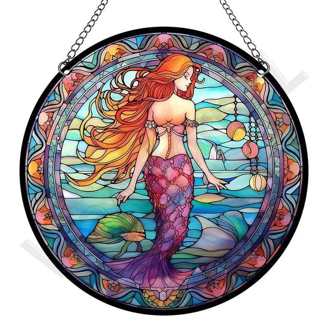 VitraLume Retro Attrape-Soleil | Rond | Acrylique Style Pastorale | 15 x 15 cm