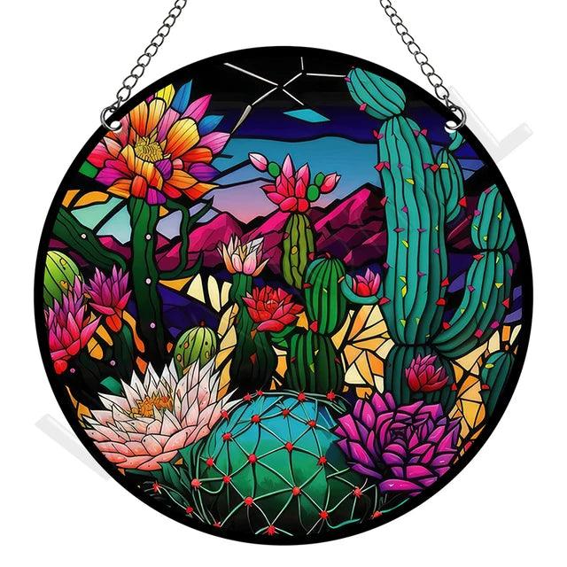 VitraLume Retro Attrape-Soleil | Rond | Acrylique Style Pastorale | 15 x 15 cm