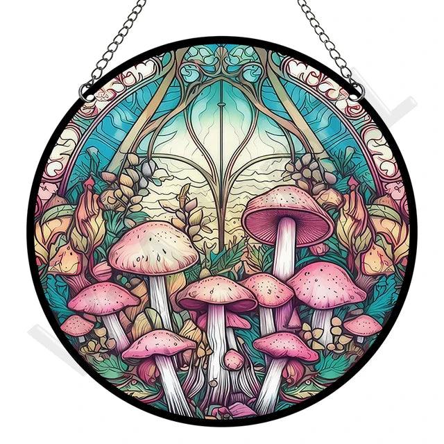 VitraLume Retro Attrape-Soleil | Rond | Acrylique Style Pastorale | 15 x 15 cm