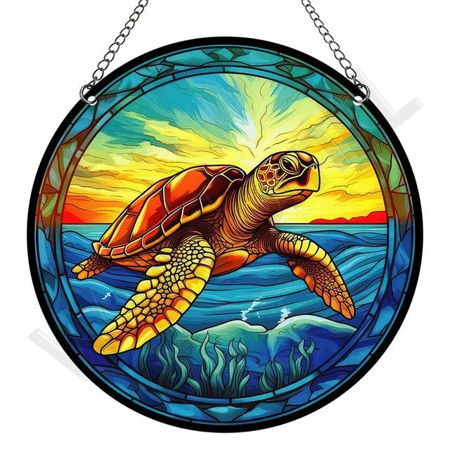 VitraLume Retro Attrape-Soleil | Rond | Acrylique Style Pastorale | 15 x 15 cm