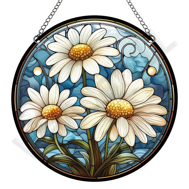 VitraLume Retro Attrape-Soleil | Rond | Acrylique Style Pastorale | 15 x 15 cm