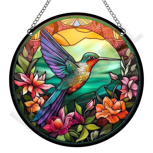 VitraLume Retro Attrape-Soleil | Rond | Acrylique Style Pastorale | 15 x 15 cm