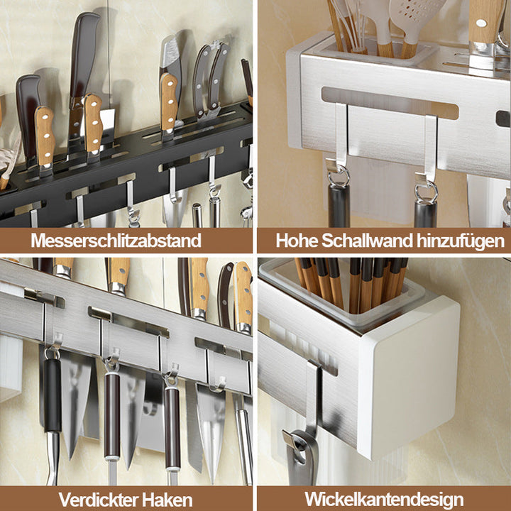 WallBlade - Support de couteau en acier inoxydable sans perçage monté au mur