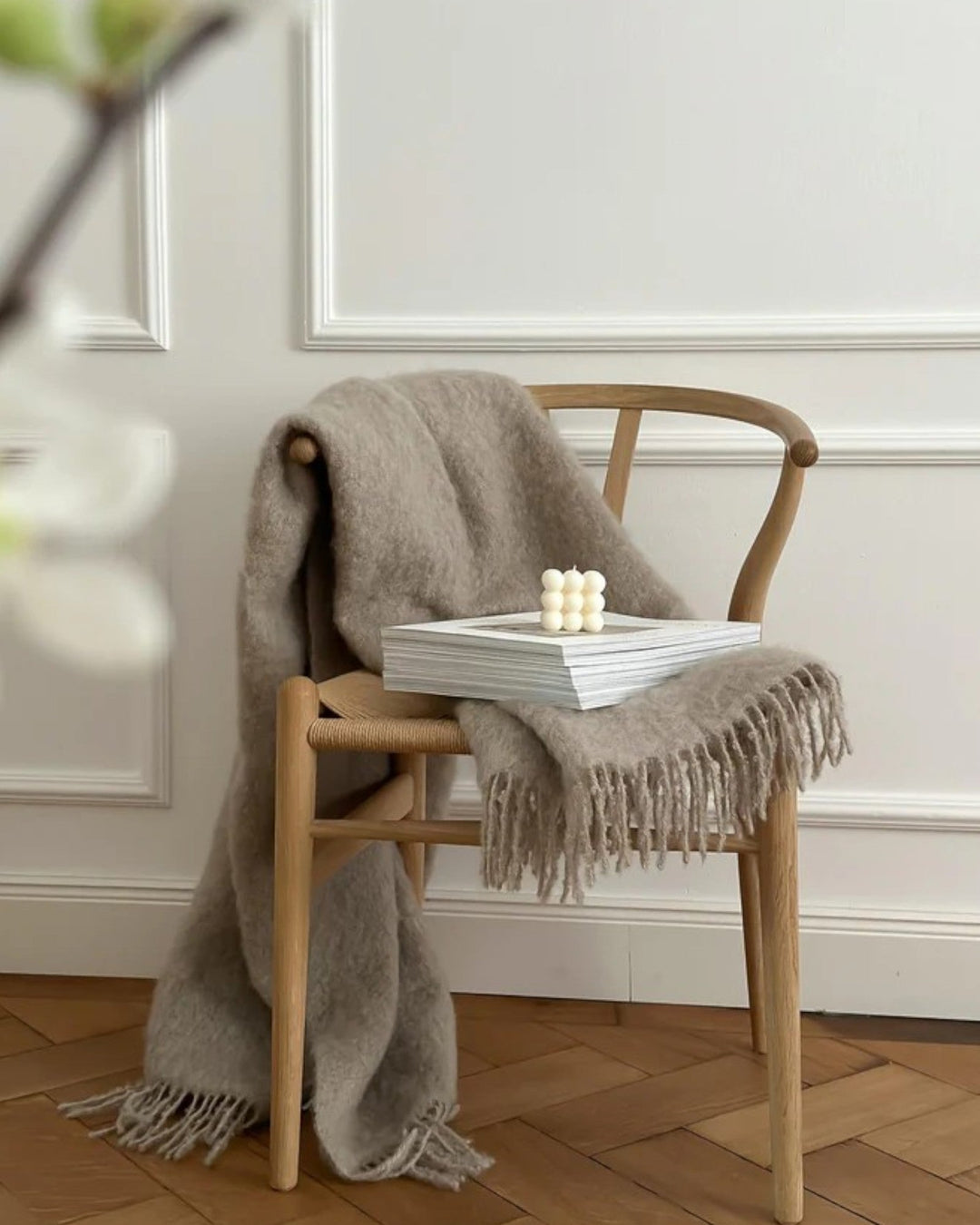 Bougie bulle en cire de soja parfumée à la menthe - Blanc cassé 6 cm