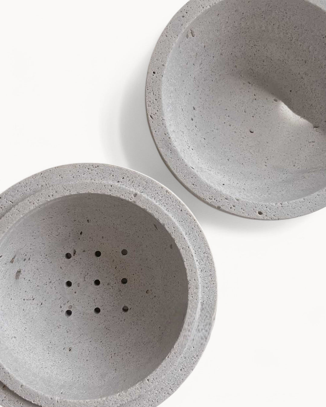 Brûleur d'encens Wabi Sabi - Pierre naturelle de travertin beige, fait main