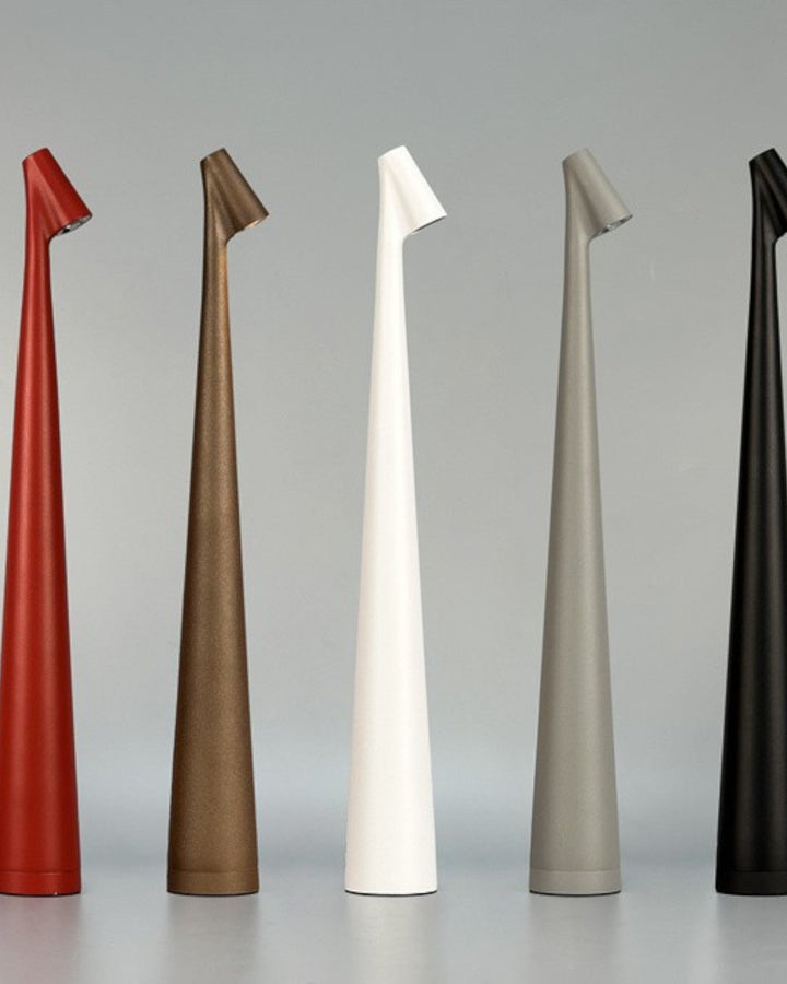 Lampe de table moderne à commande tactile, 3 niveaux de luminosité, aluminium