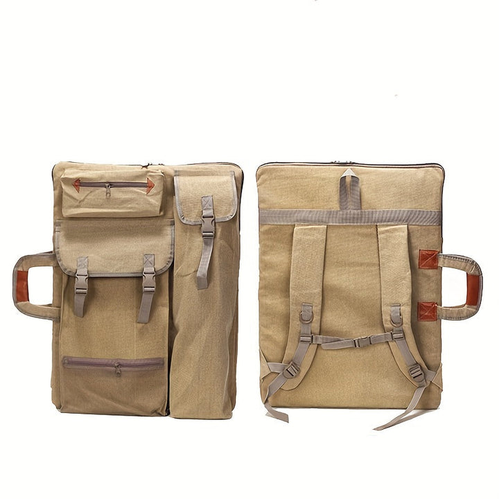 Sac à dos d'artiste Artovo en toile | 66×50 cm | Robuste, Léger & Spacieux | Pour planche à dessin & accessoires | Idéal pour les déplacements