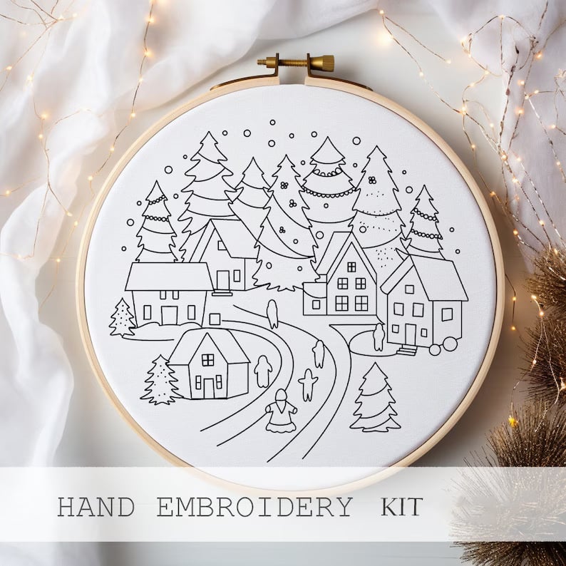 SnowStitch™ – Ensemble de broderie pour les fêtes