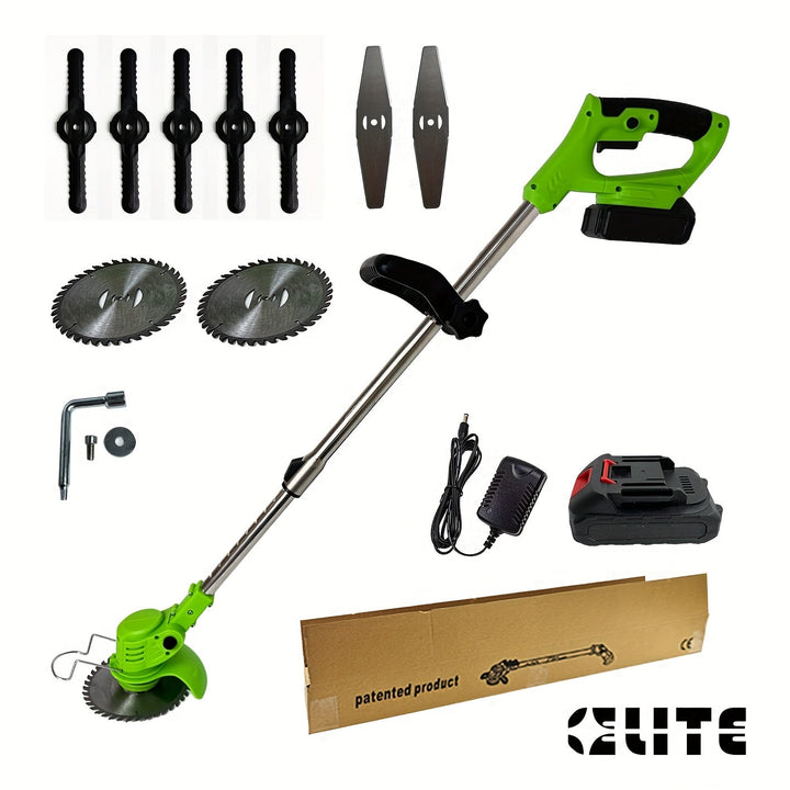 Tondeuse à gazon sans fil GrünKraft | Réglable & Portable | Multiples lames interchangeables | Légère & Pratique