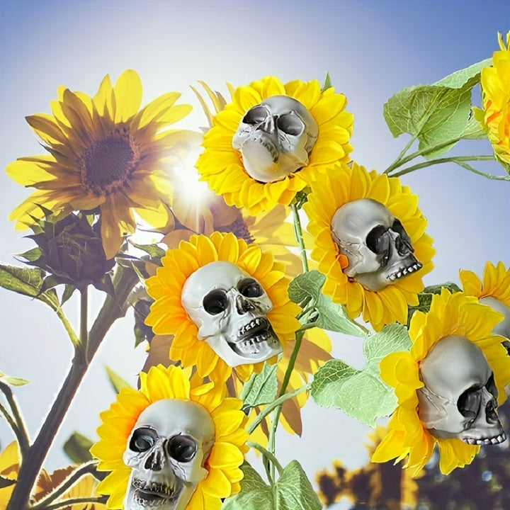 BloomSkull – La fascinante et belle fleur de tournesol, parfaite pour Halloween !