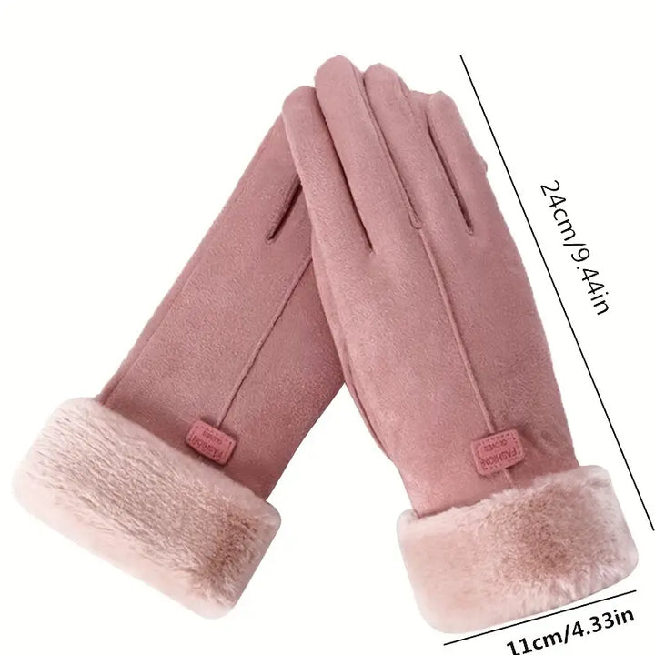 PlushPalm - Gants en velours avec renfort