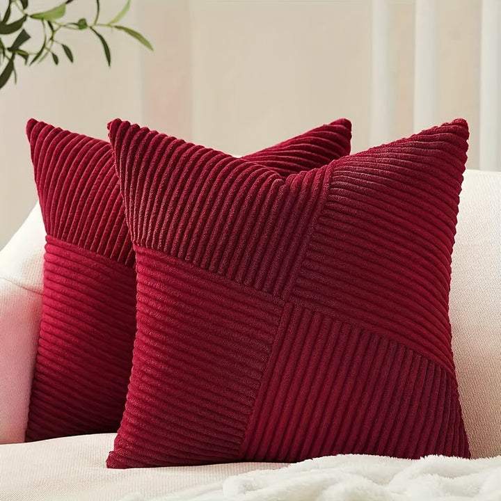 Set de housses de coussin NordLiv | Style Boho | Velours doux | 2 pièces, 45×45 cm, 50x50 cm