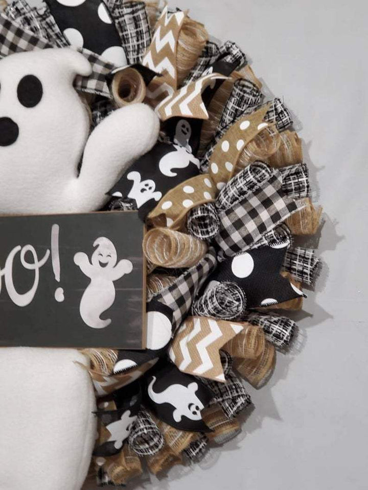SpookyCharm – Couronne d'Halloween artisanale style ferme !