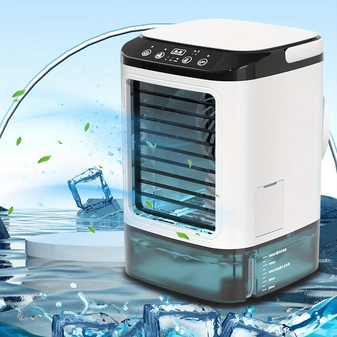 Climatiseur Mini Portable Coolivy | Alimenté par USB | Avec réservoir d'eau et humidification de l'air | Compact et mobile