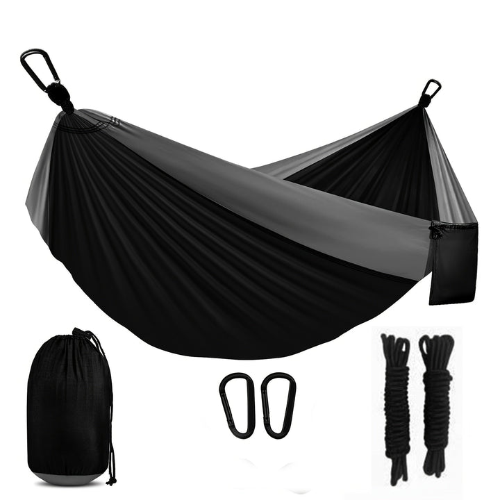 Nomaviva Hamac de Voyage Ultra Léger | Nylon Respirant | Inclus : Mousquetons & Sangles d'Arbre | Avec Sac de Transport
