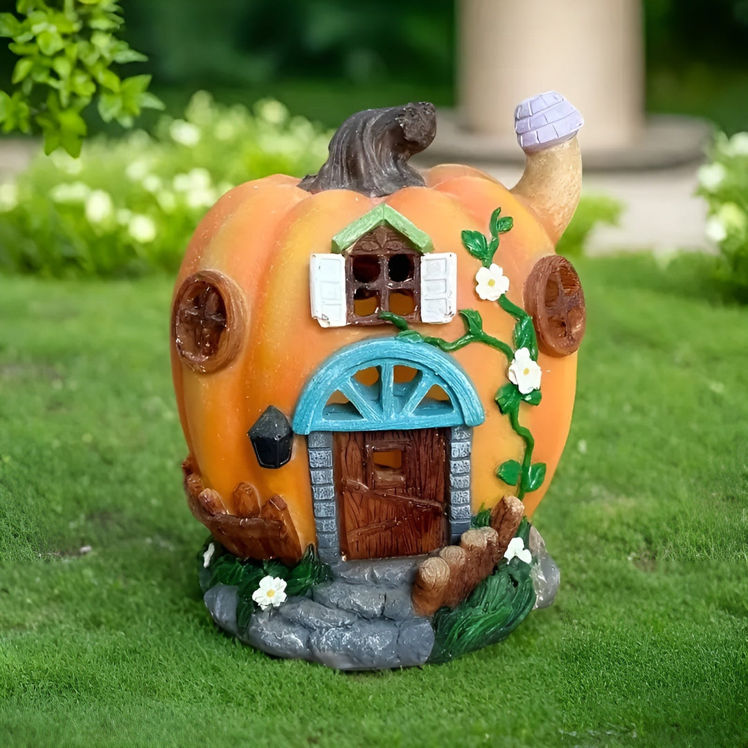 Maison Citrouille Solaire Lumipumpa | Lampe de Jardin LED | Résistante aux Intempéries & Économique en Énergie | Parfaite pour Halloween & Décorations d'Automne