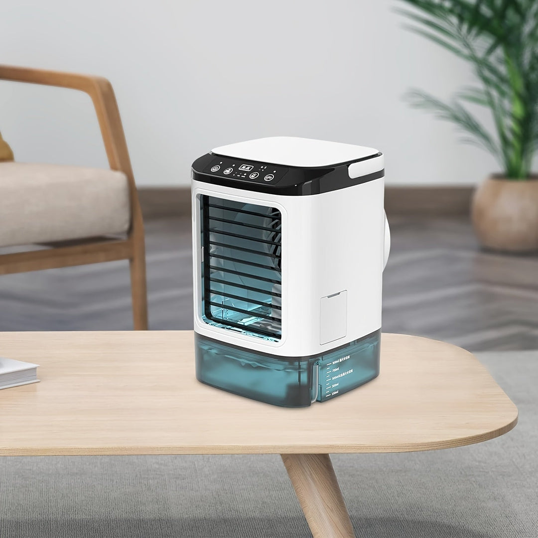 Climatiseur Mini Portable Coolivy | Alimenté par USB | Avec réservoir d'eau et humidification de l'air | Compact et mobile