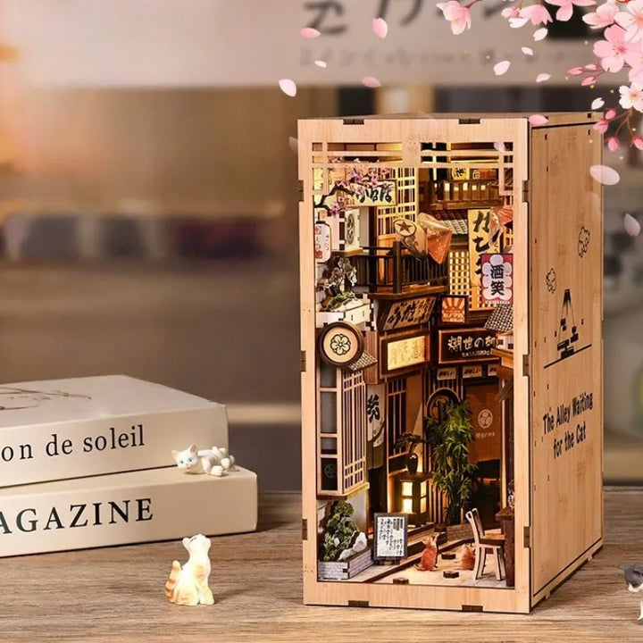 Book Nook Japon - L'allée attendant le chat