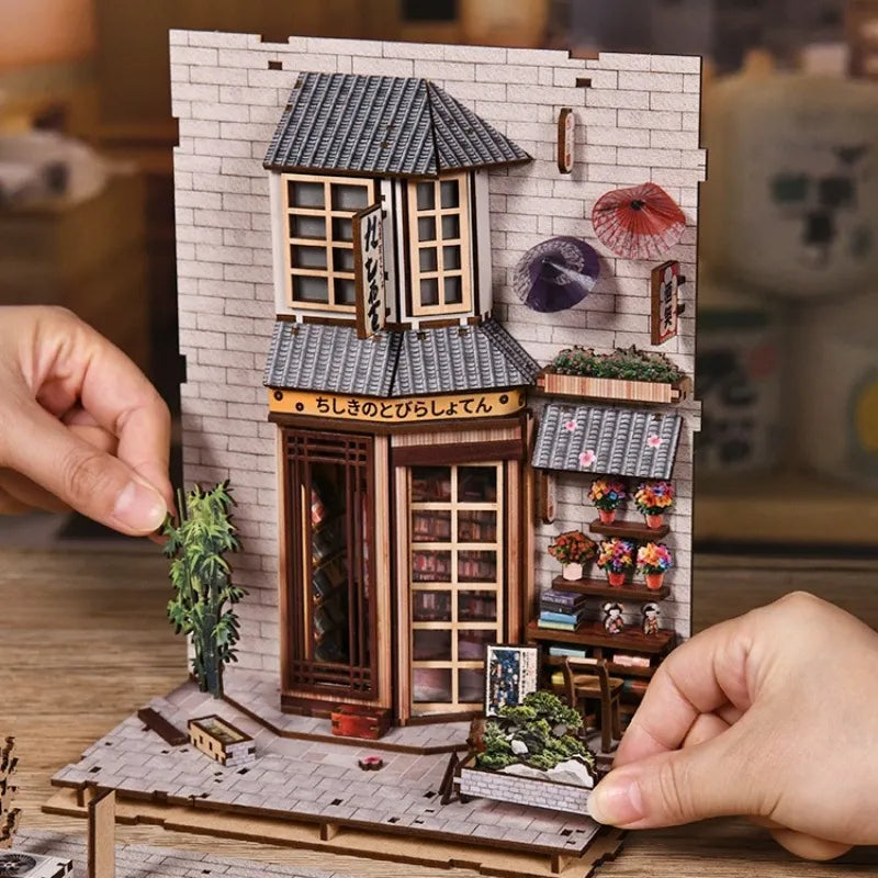 Book Nook Japon - L'allée attendant le chat
