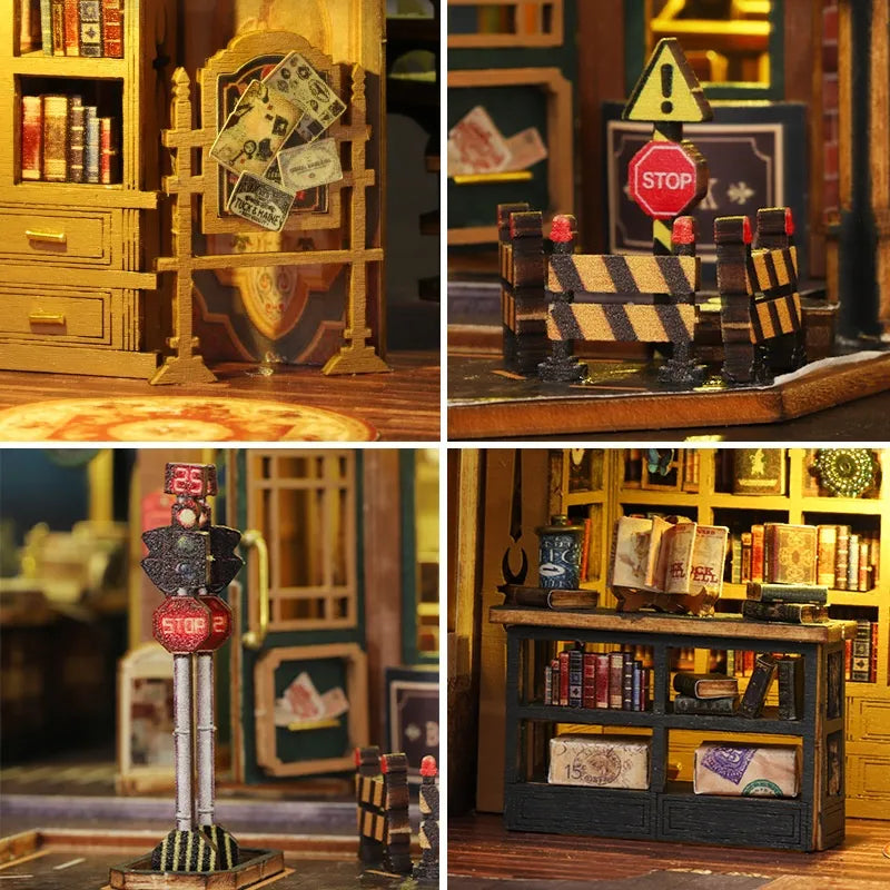 Maison Miniature - Ville des Livres Crépuscule