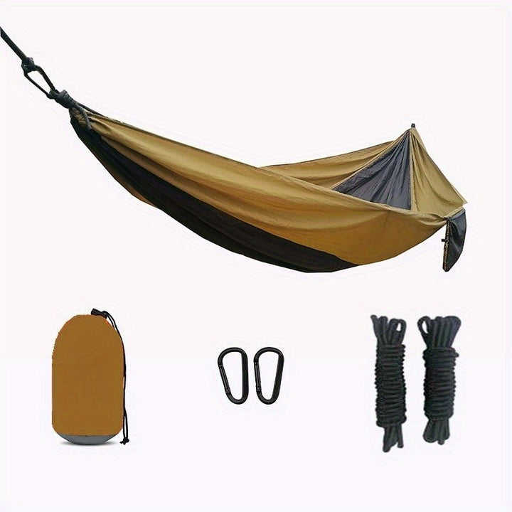Nomaviva Hamac de Voyage Ultra Léger | Nylon Respirant | Inclus : Mousquetons & Sangles d'Arbre | Avec Sac de Transport