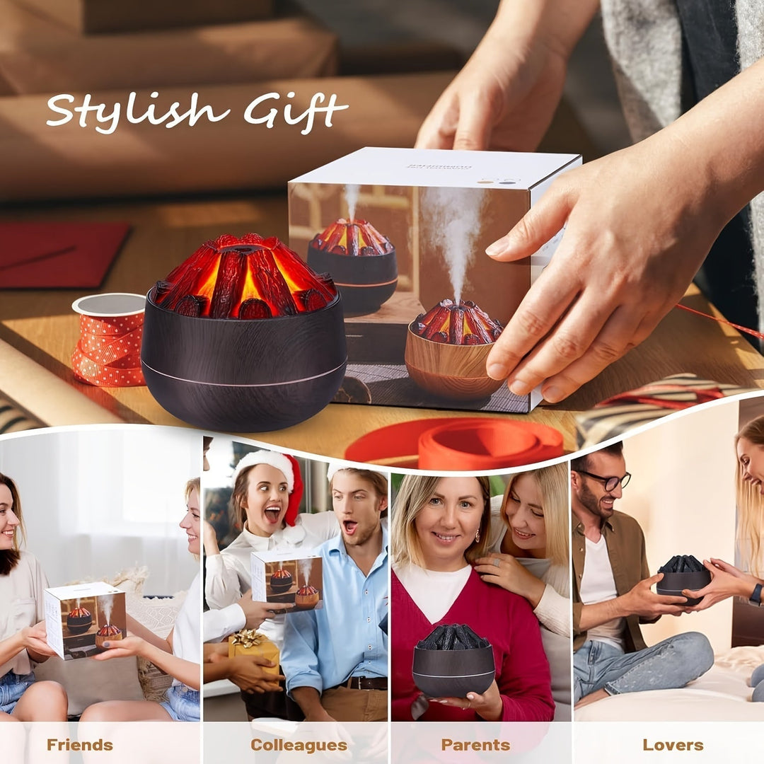 Diffuseur d'huiles essentielles | Alimentation USB | Effet braise réaliste | Plastique