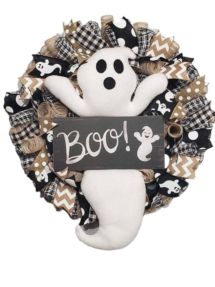 SpookyCharm – Couronne d'Halloween artisanale style ferme !