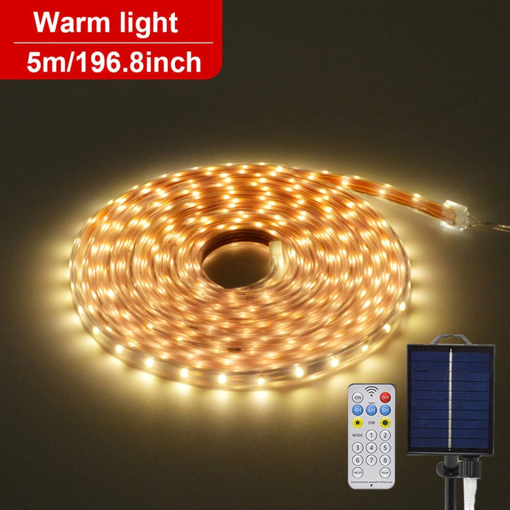Solvara Flexible Tube LED Solaire avec Télécommande | Éclairage Extérieur Créatif | Énergétiquement Efficace & Résistant aux Intempéries