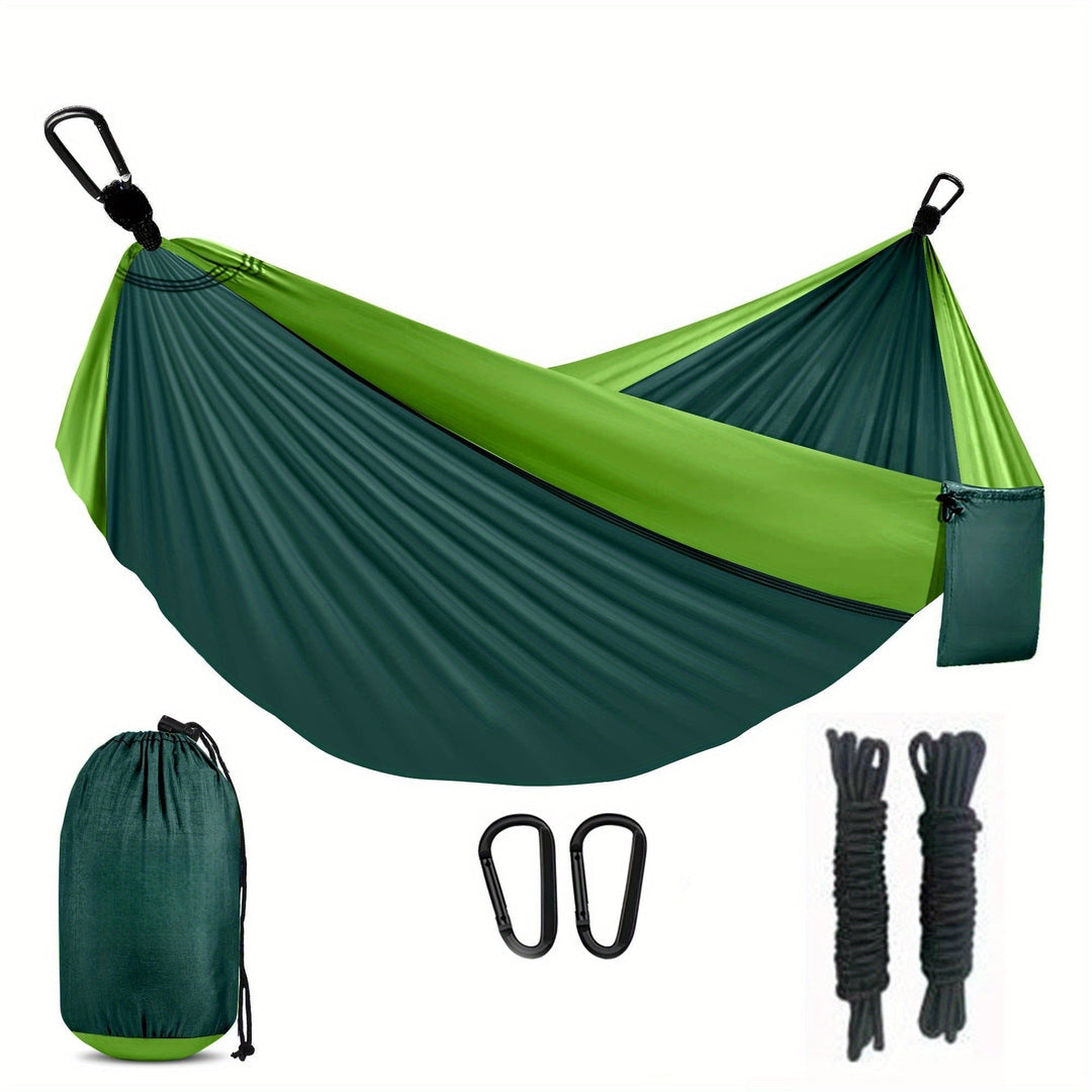 Nomaviva Hamac de Voyage Ultra Léger | Nylon Respirant | Inclus : Mousquetons & Sangles d'Arbre | Avec Sac de Transport
