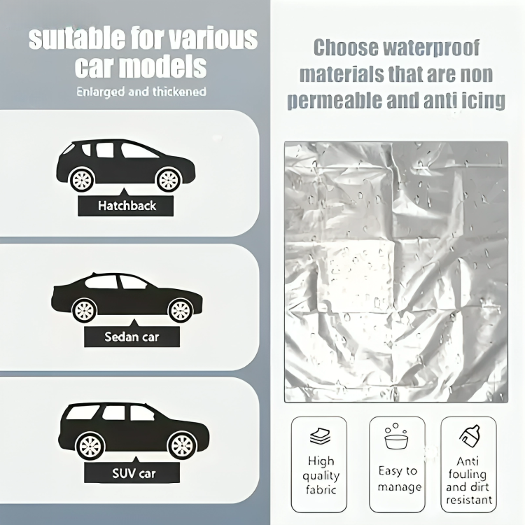 IceCover - Couverture de pare-brise pour voiture contre le gel