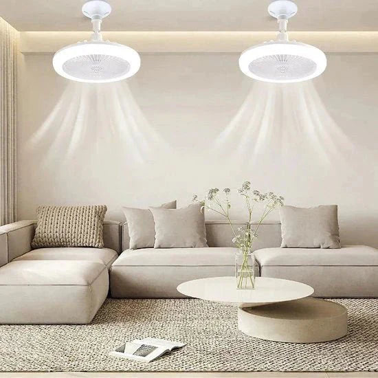 Ventilateur de plafond avec lumière LED et télécommande