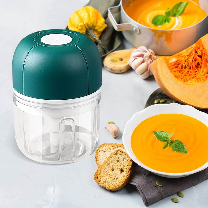 Küchenkrone Hachoir Électrique à Ail | Compact & Rechargeable | Sans BPA & Acier Inoxydable | 250 ml